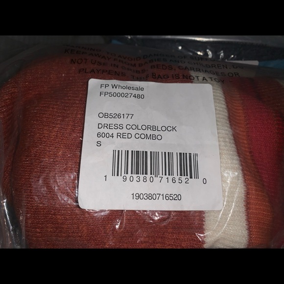 Free People Colorblock Sweater Dress Small NWT - Picture 9 of 9